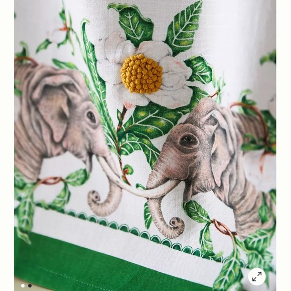 Anthropologie lou Rita elephant dish towel new without tags x1 - Picture 2 of 6